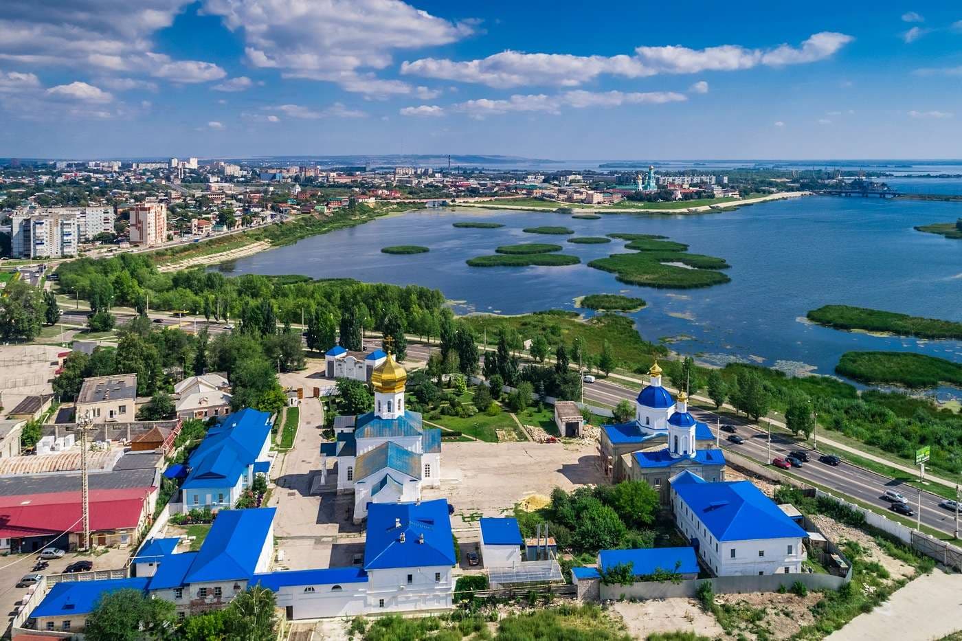 Панорама Закрымзенской стороны — точка маршрута «Сызрань Православная или Треугольник веры»